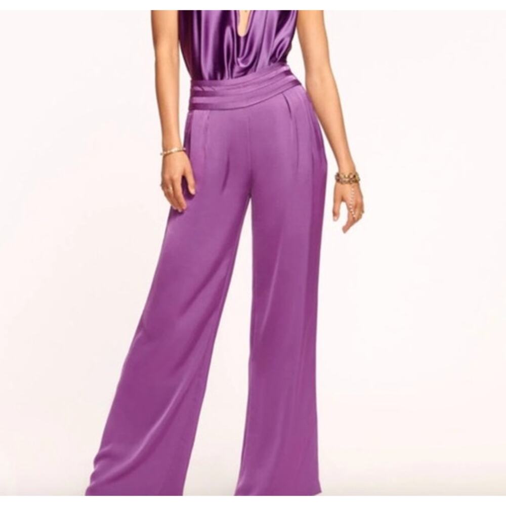 RAMY BROOK Pants NEW Size 0 Full Length Joss Pant $385 Mulberry Purple